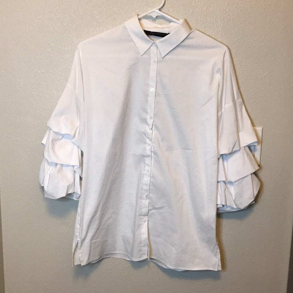 Zara Balloon Sleeve Top